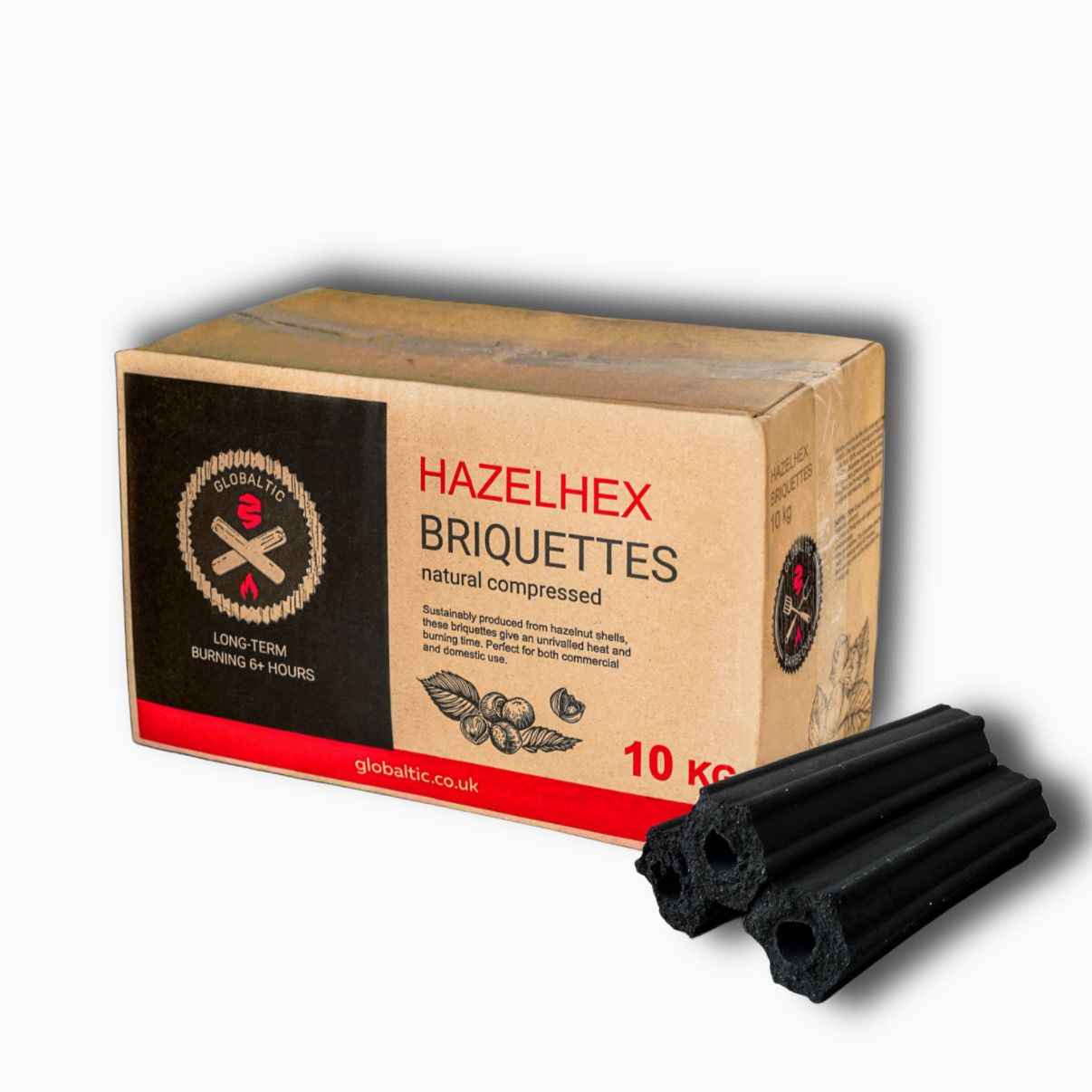 Globaltic HazelHex Briquettes - 10kg