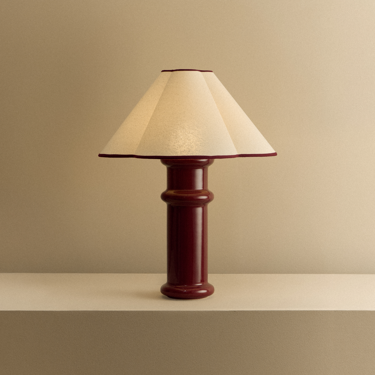Tala Heath Table Lamp in Port Red