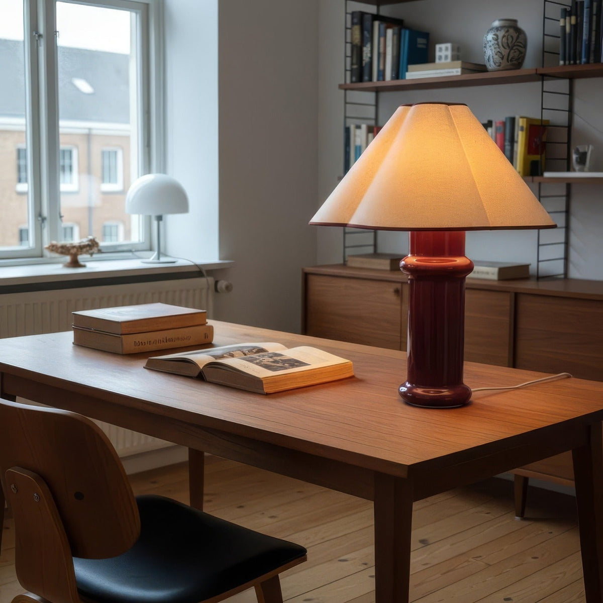 Tala Heath Table Lamp in Port Red