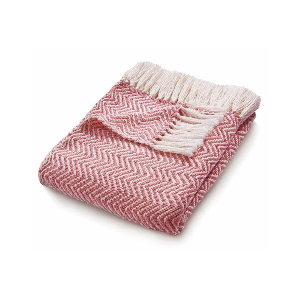Herringbone Design Woven Throw | The Rugs