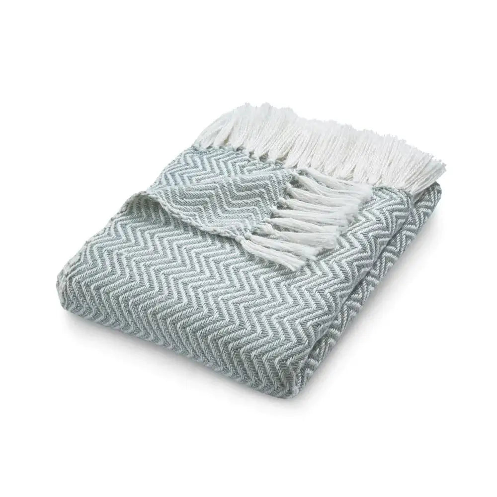 Herringbone Design Woven Throw | The Rugs