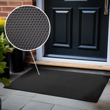 Nicoman Hexagon Pattern Heavy Duty Rubber Door Mat