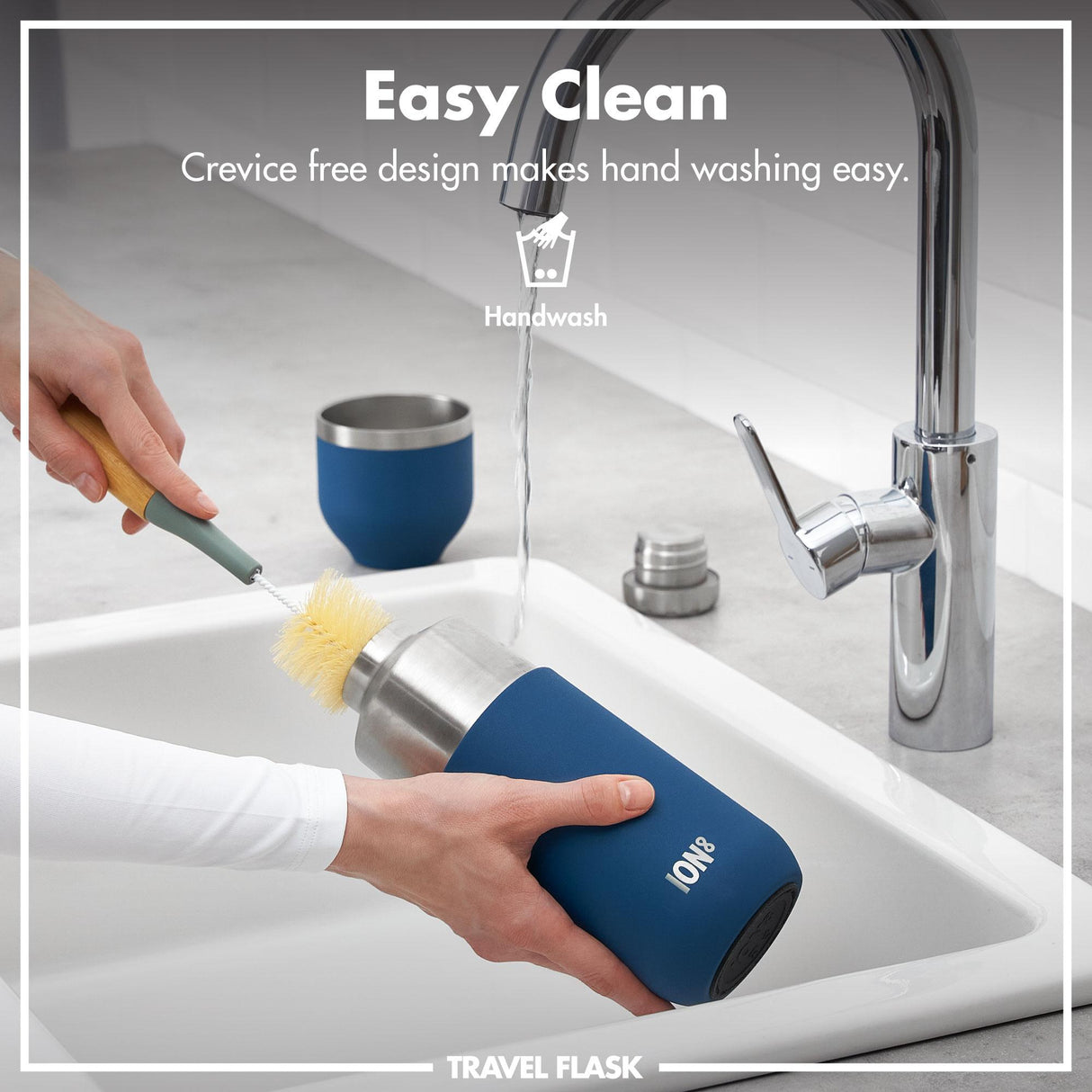 ION8 Luma Vacuum Insulated, Flask & Mug, Deep Teal, 700ml (24oz)
