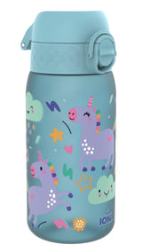ION8 Leak Proof Kids Water Bottle, Recyclon, Blue Unicorns, 350ml (12oz)