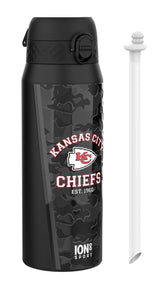 NFL x ION8 Insulated Steel Water Bottle, NFL Chiefs, 750ml (24oz)