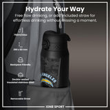 NFL x ION8 Insulated Steel Water Bottle, NFL Chargers, 750ml (24oz)