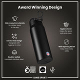 NFL x ION8 Insulated Steel Water Bottle, NFL Dolphins, 750ml (24oz)