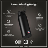 NFL x ION8 Insulated Steel Water Bottle, NFL Saints, 750ml (24oz)