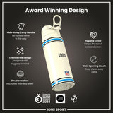 NFL x ION8 Insulated Steel Water Bottle, NFL Panthers, 750ml (24oz)