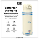 NFL x ION8 Insulated Steel Water Bottle, NFL Lions, 750ml (24oz)
