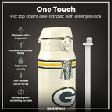 NFL x ION8 Insulated Steel Water Bottle, NFL Packers, 750ml (24oz)