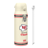 NFL x ION8 Insulated Steel Water Bottle, NFL Chiefs, 750ml (24oz)