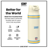 NFL x ION8 Insulated Steel Water Bottle, NFL Chargers, 750ml (24oz)