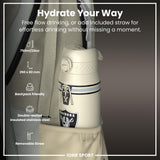 NFL x ION8 Insulated Steel Water Bottle, NFL Raiders, 750ml (24oz)