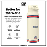 NFL x ION8 Insulated Steel Water Bottle, NFL Patriots, 750ml (24oz)