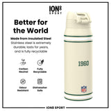 NFL x ION8 Insulated Steel Water Bottle, NFL Jets, 750ml (24oz)