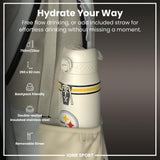 NFL x ION8 Insulated Steel Water Bottle, NFL Steelers, 750ml (24oz)