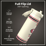 NFL x ION8 Insulated Steel Water Bottle, NFL 49ers, 750ml (24oz)