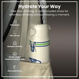 NFL x ION8 Insulated Steel Water Bottle, NFL Seahawks, 750ml (24oz)