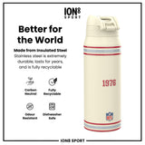 NFL x ION8 Insulated Steel Water Bottle, NFL Buccaneers, 750ml (24oz)