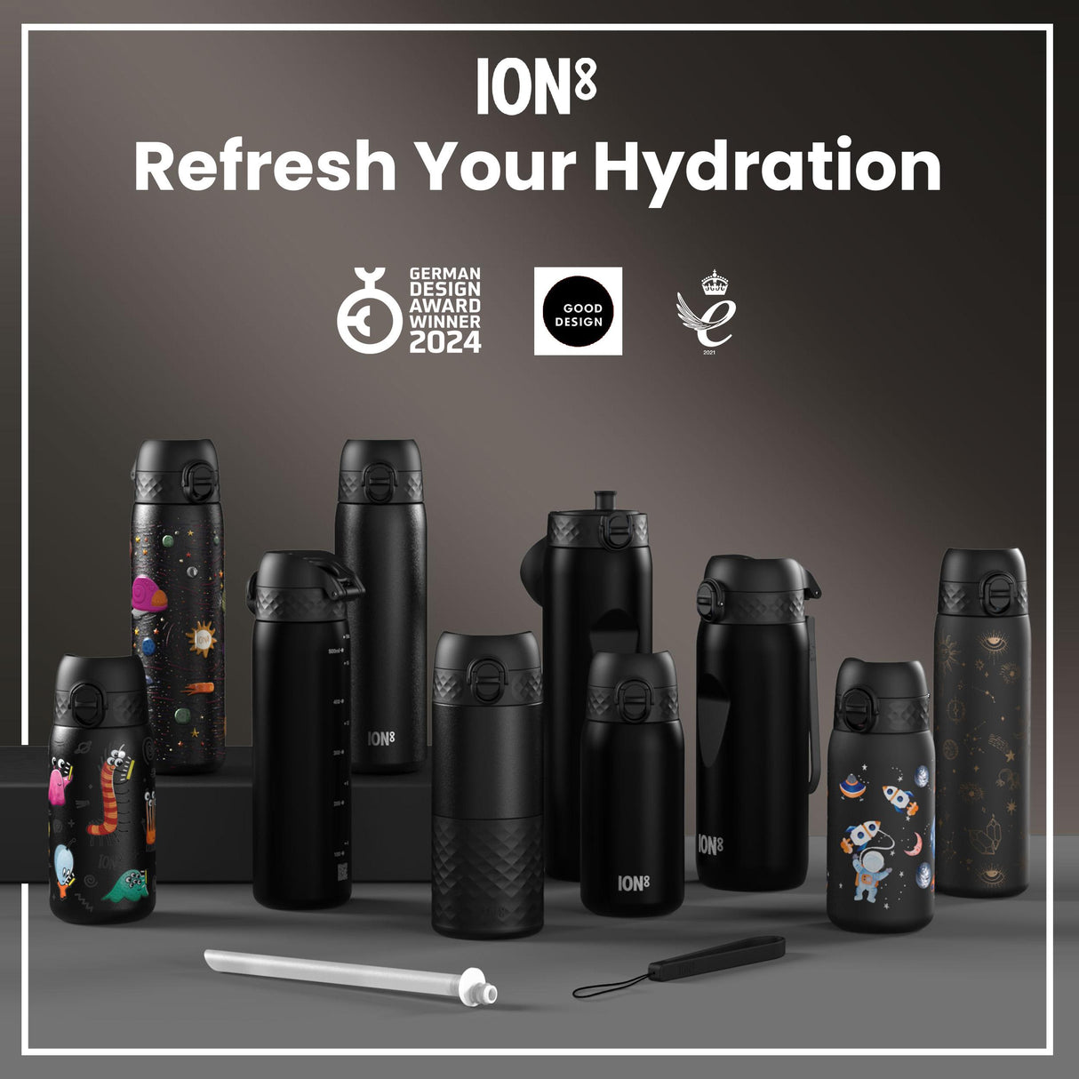 ION8 Lightweight, Sling Bottle Bag, Black