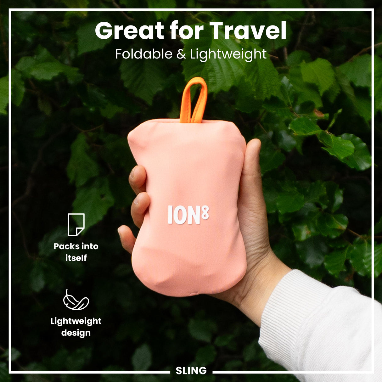 ION8 Lightweight, Sling Bottle Bag, Coral