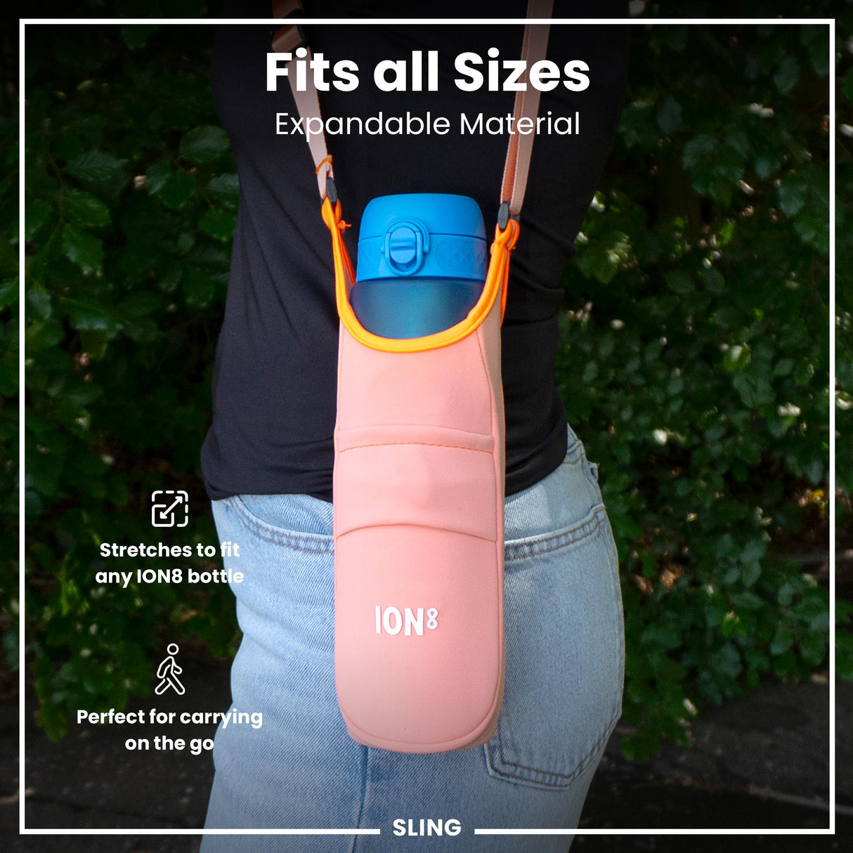 ION8 Lightweight, Sling Bottle Bag, Coral