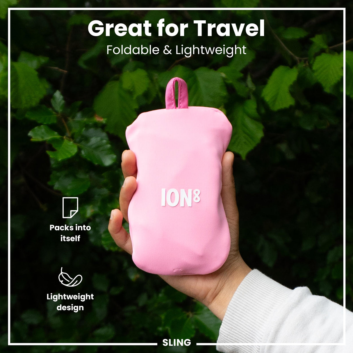 ION8 Lightweight, Sling Bottle Bag, Pink