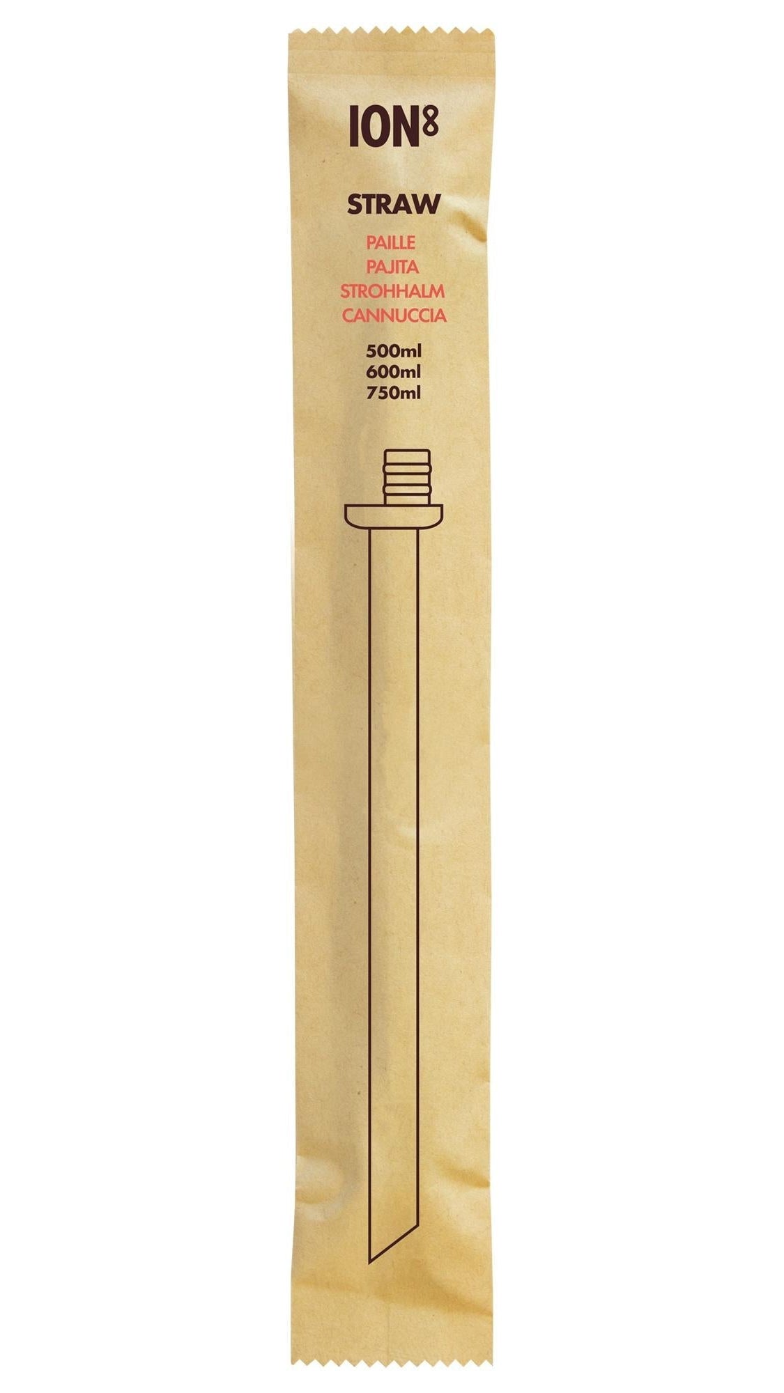 Large File Straw Medium/Large Straw for 500ml–750ml Ion8 Bottles – Easy-Clean Accessory ...