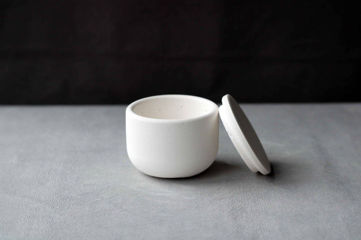 Gloria Home White Concrete Jewellery & Tealight Holder - Small