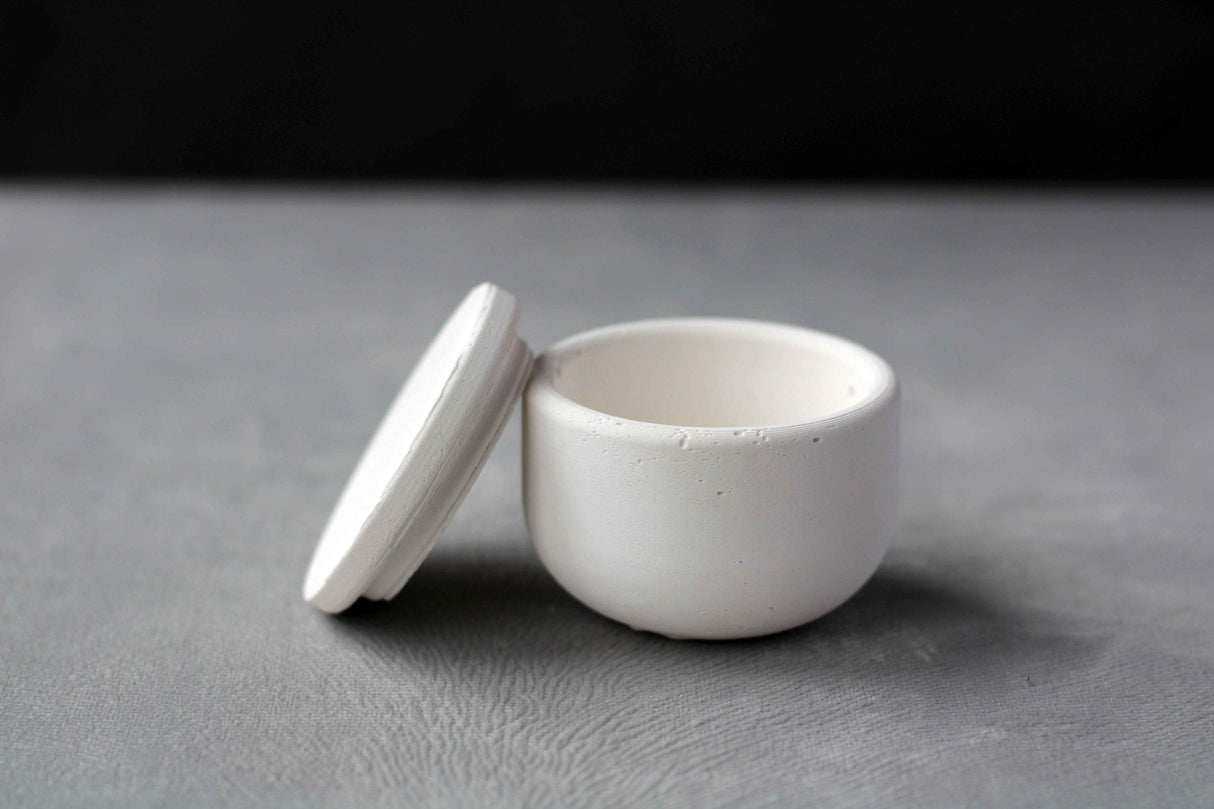 Gloria Home White Concrete Jewellery & Tealight Holder - Small