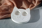 Gloria Home White Concrete Cat Tealight Holder