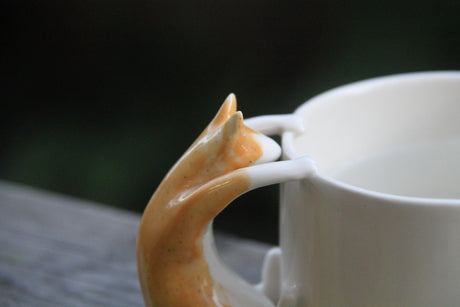 4AM Studio Cat Mug Ginger Cute Ceramic Mug