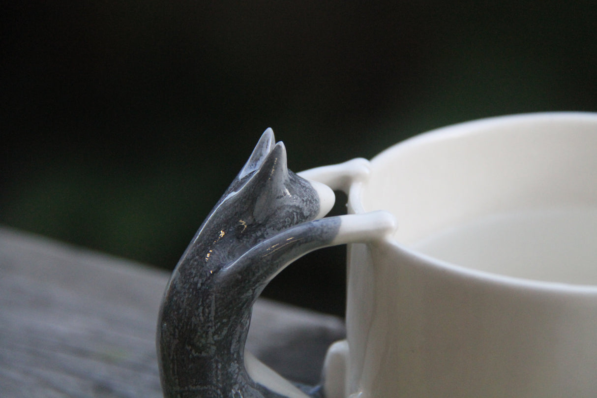 4AM Studio Cat Cup - Grey Blue
