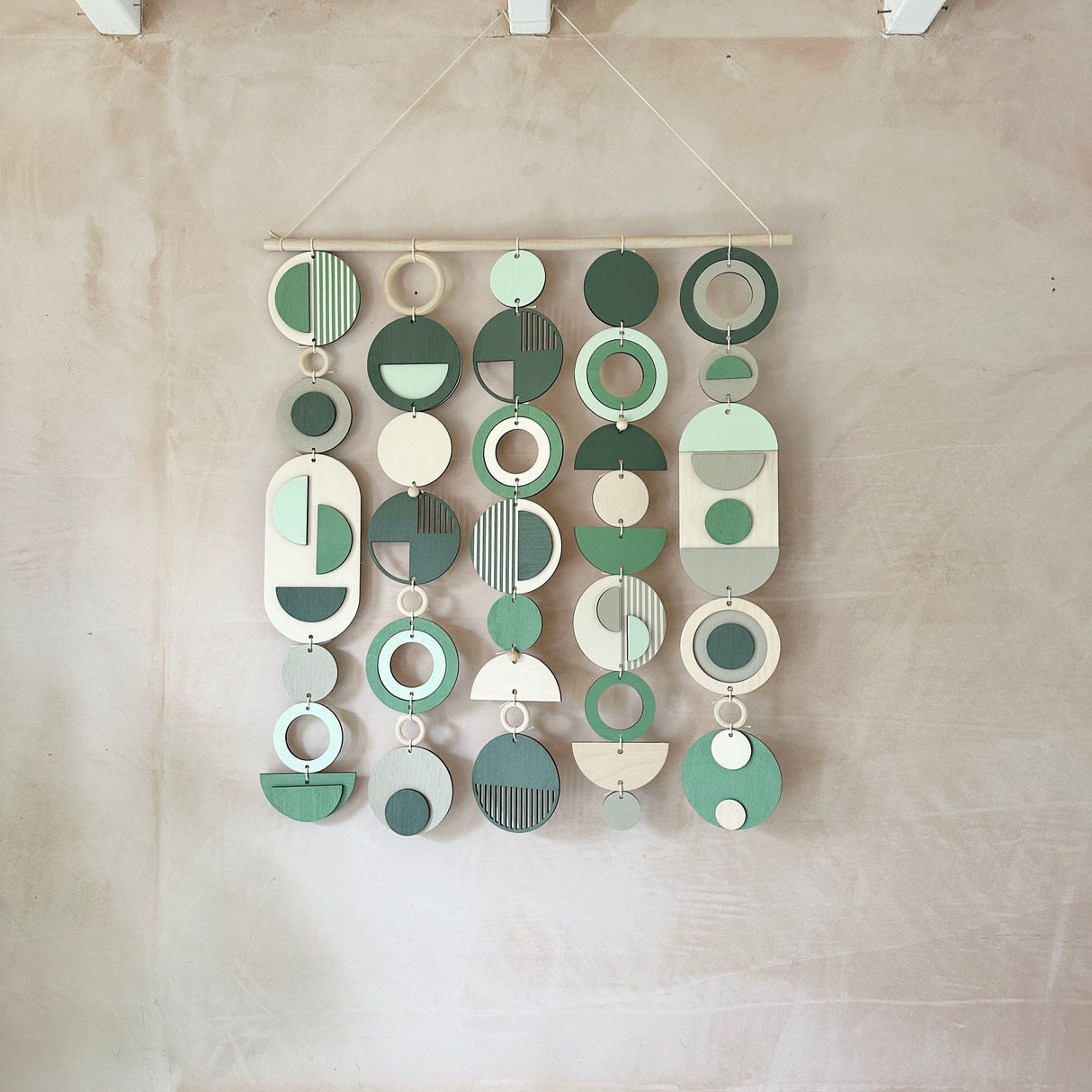 Green Modern Wall Art | Large Tapestry Centrepiece for Contemporary Decor