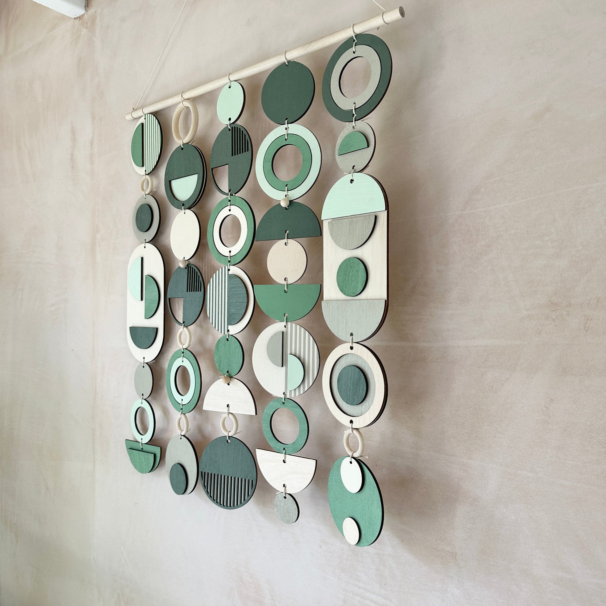 Green Modern Wall Art | Large Tapestry Centrepiece for Contemporary Decor