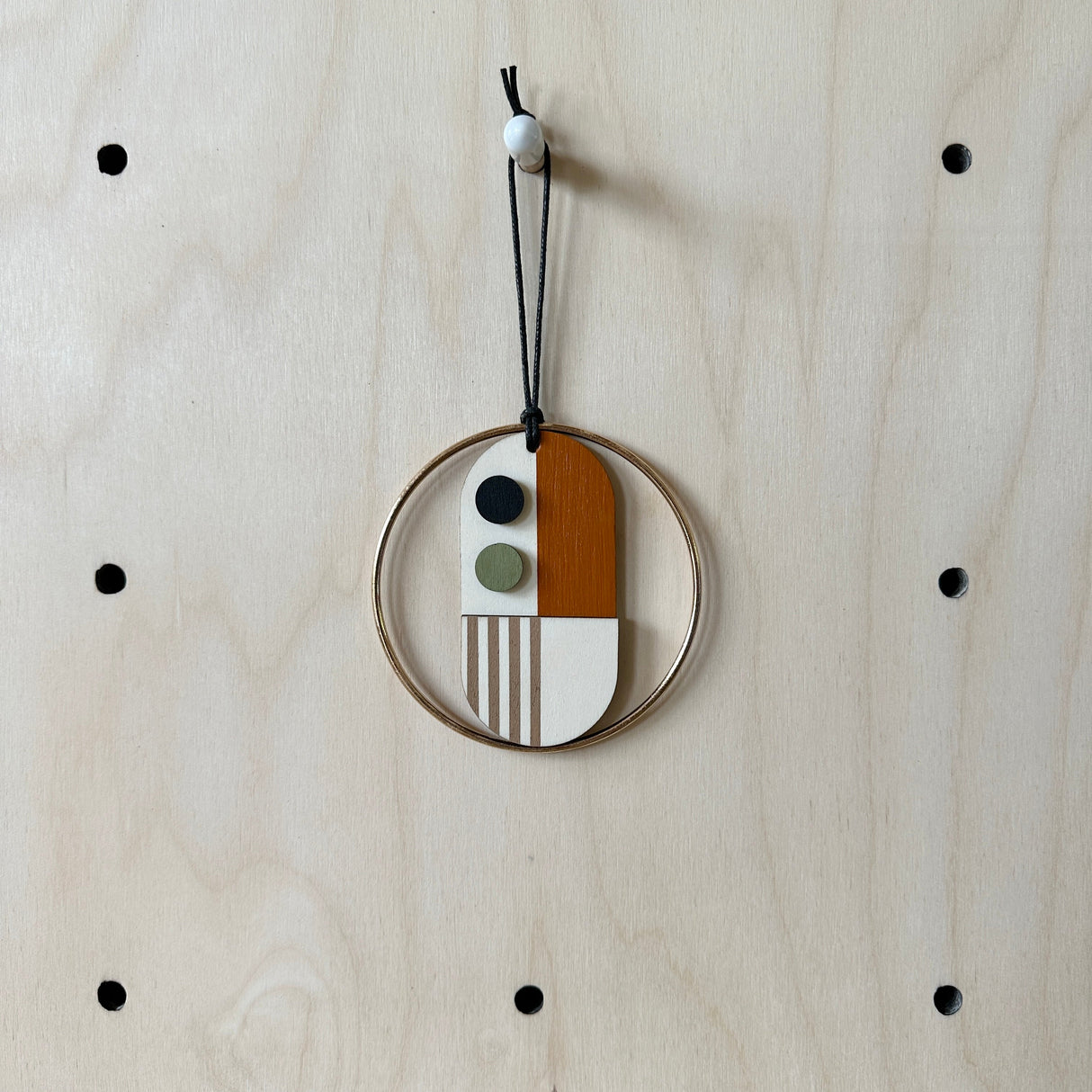 Original Mini Geometric Wall Hanging | Mid‑Century Wooden Wall Art