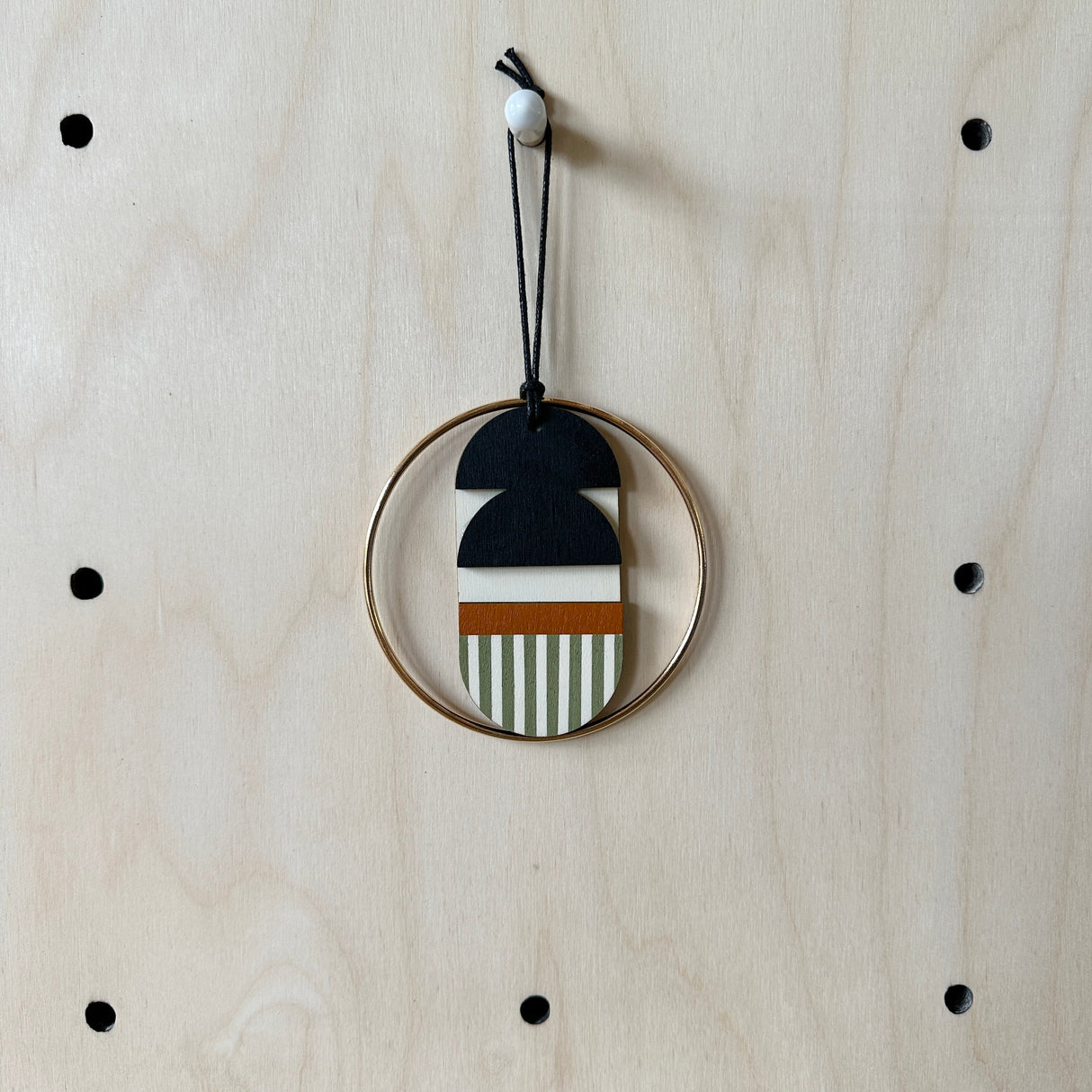 Original Mini Geometric Wall Hanging | Mid‑Century Wooden Wall Art