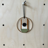 Original Mini Geometric Wall Hanging | Mid‑Century Wooden Wall Art