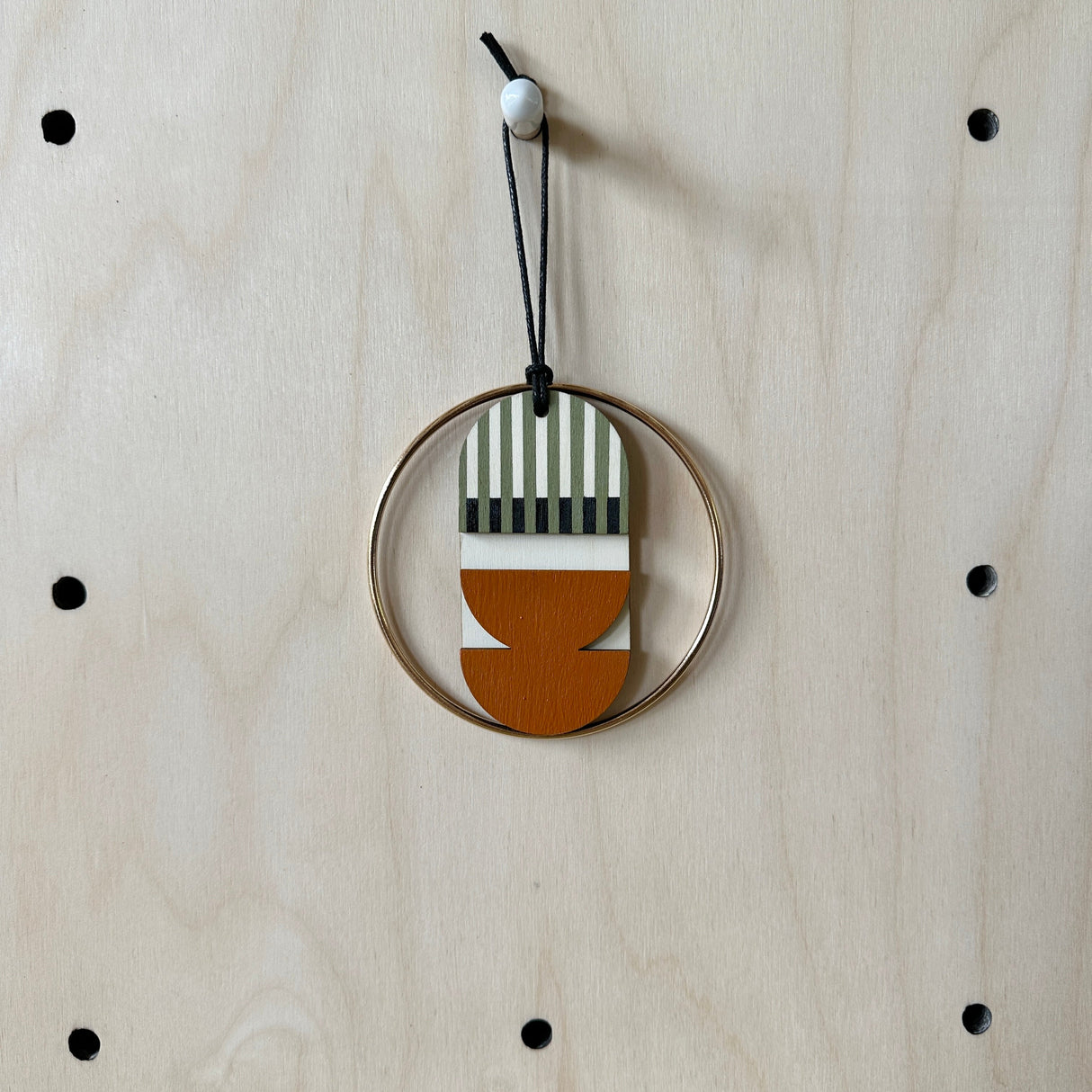 Original Mini Geometric Wall Hanging | Mid‑Century Wooden Wall Art