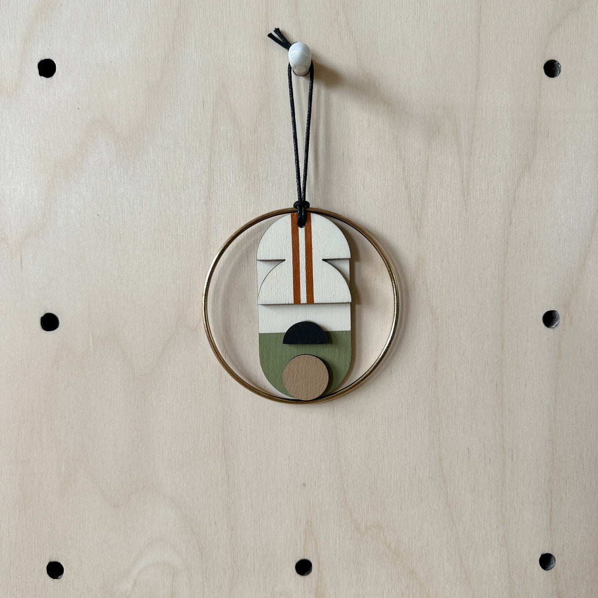 Original Mini Geometric Wall Hanging | Mid‑Century Wooden Wall Art