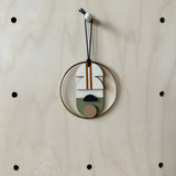 Original Mini Geometric Wall Hanging | Mid‑Century Wooden Wall Art