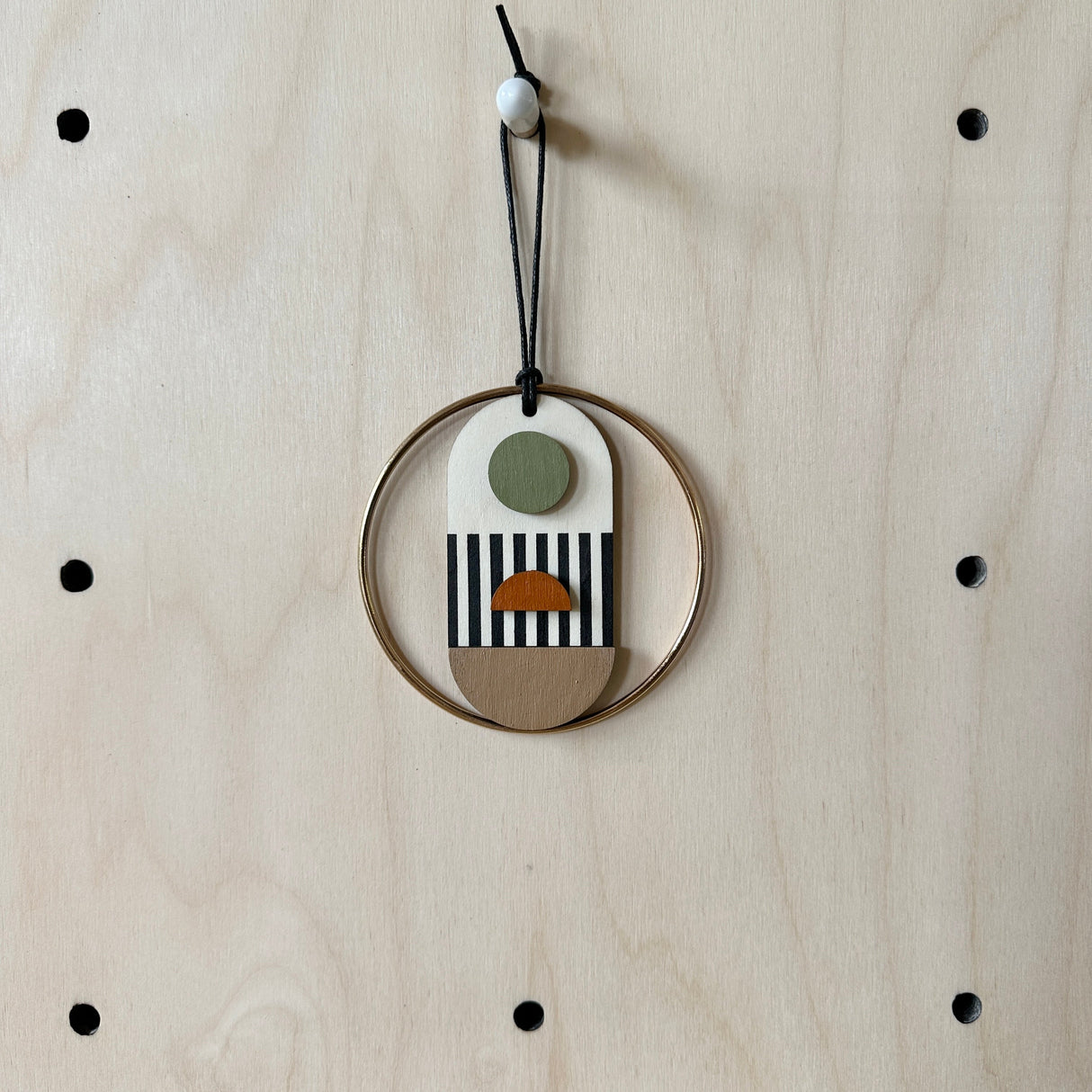 Original Mini Geometric Wall Hanging | Mid‑Century Wooden Wall Art