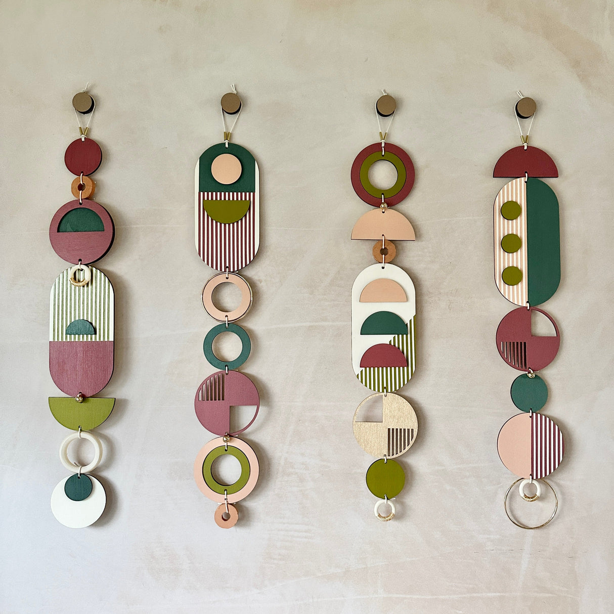 Eclectic Geometric Wall Hanging | Luxury Mid‑Century Slim Tapestry