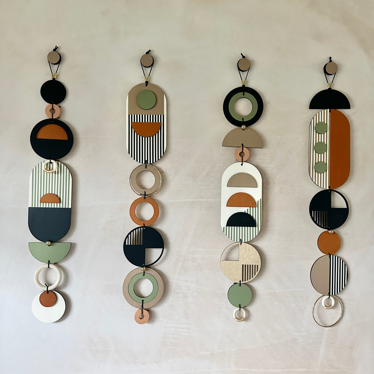 Modern Geometric Wall Hanging Art | Mid‑Century Slim Wall Decor