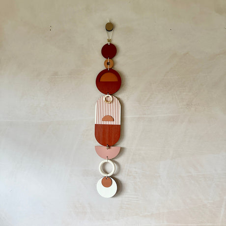 Warm Tones Geometric Wall Hangings – Luxury Mid‑Century Wood Art