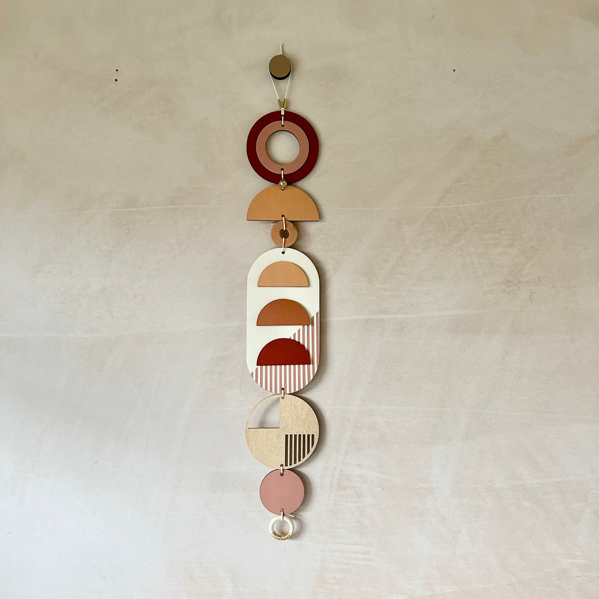 Warm Tones Geometric Wall Hangings – Luxury Mid‑Century Wood Art