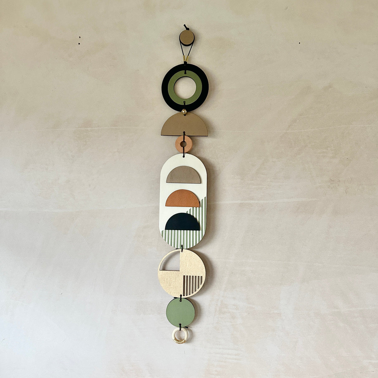 Modern Geometric Wall Hanging Art | Mid‑Century Slim Wall Decor