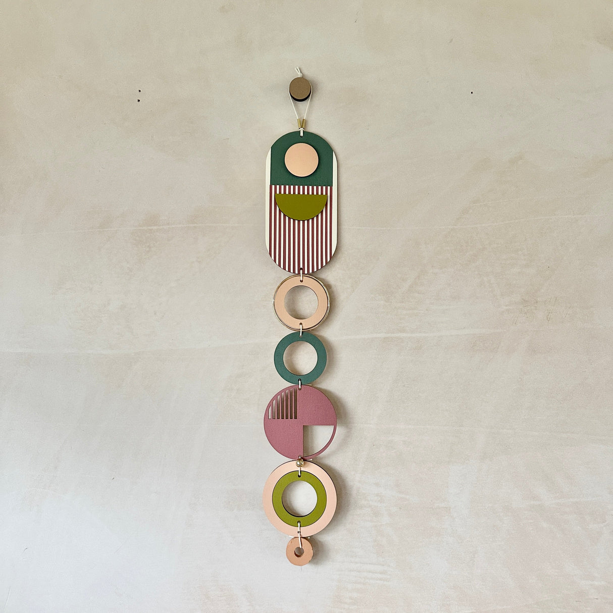 Eclectic Geometric Wall Hanging | Luxury Mid‑Century Slim Tapestry