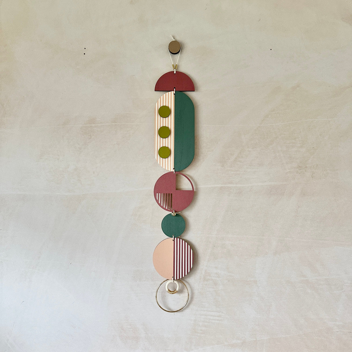 Eclectic Geometric Wall Hanging | Luxury Mid‑Century Slim Tapestry
